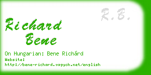 richard bene business card