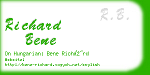 richard bene business card